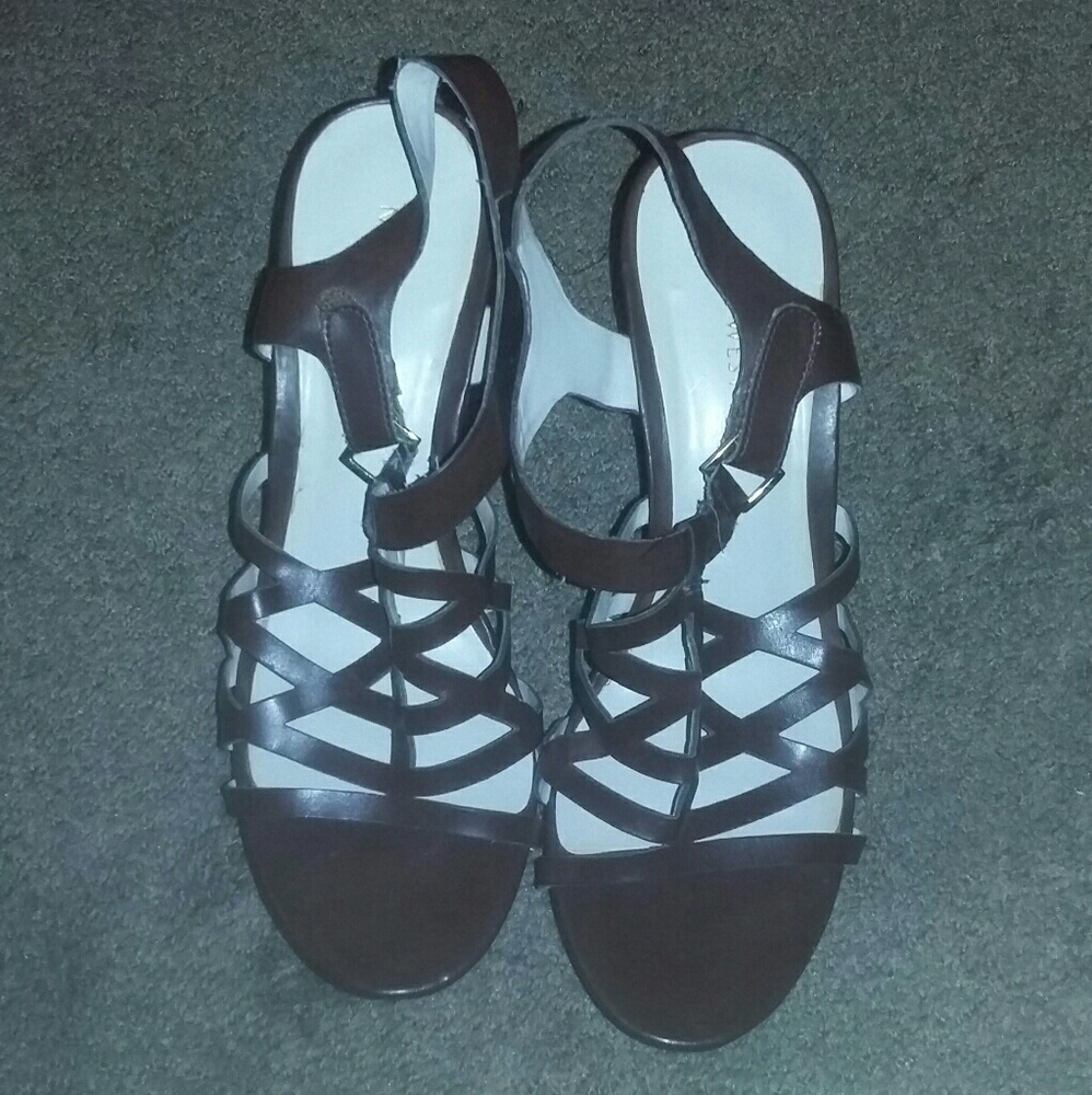 Brown Wedge Sandals